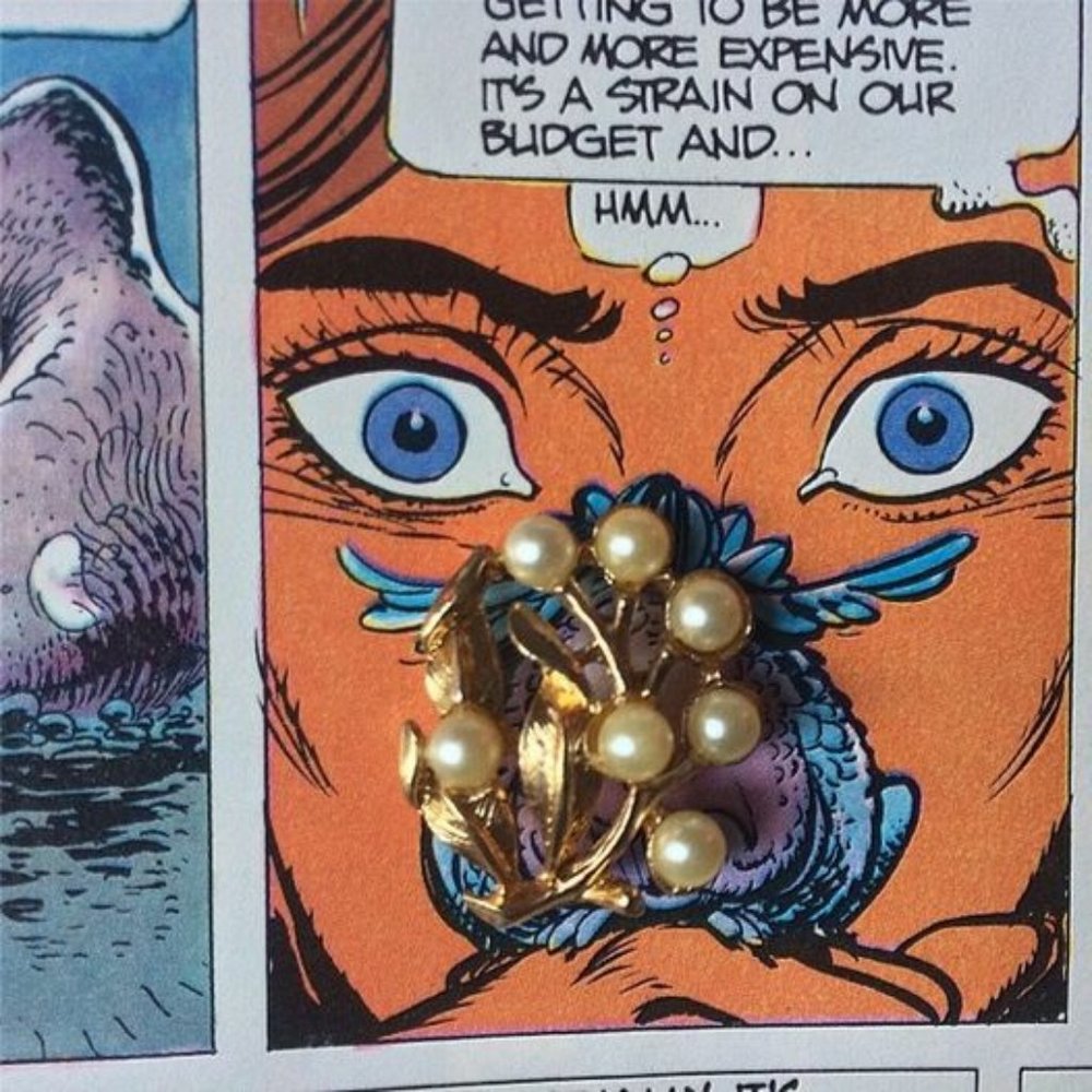 Vintage Gold and "Not quite Pearl" Pendant